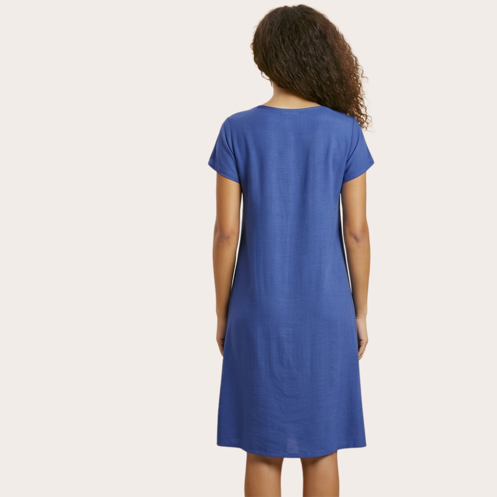 Abito estivo lungo effetto lino in viscosa fiammata – curvy con accessorio oro