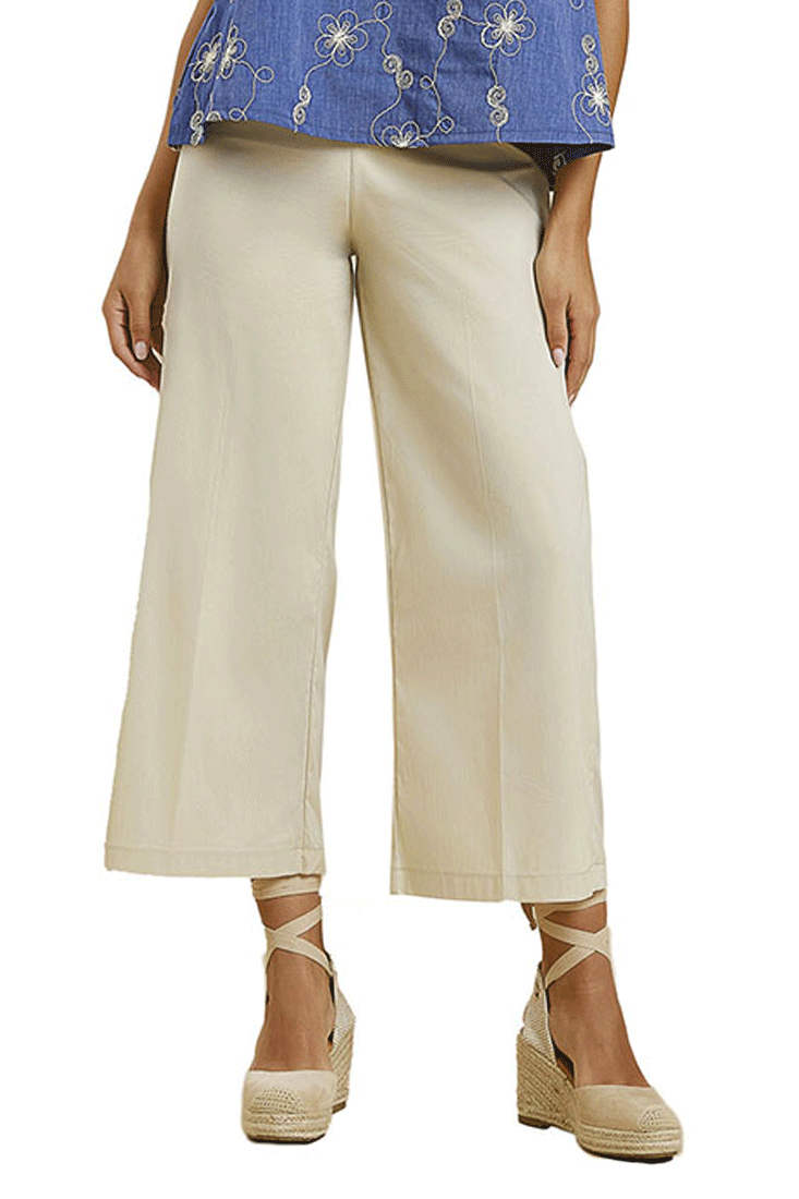 Pantaloni cropped con vita alta