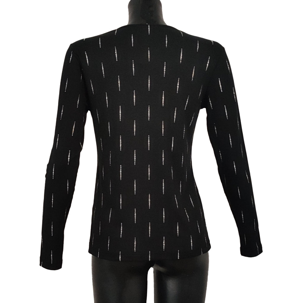 Maglia con costine glitter