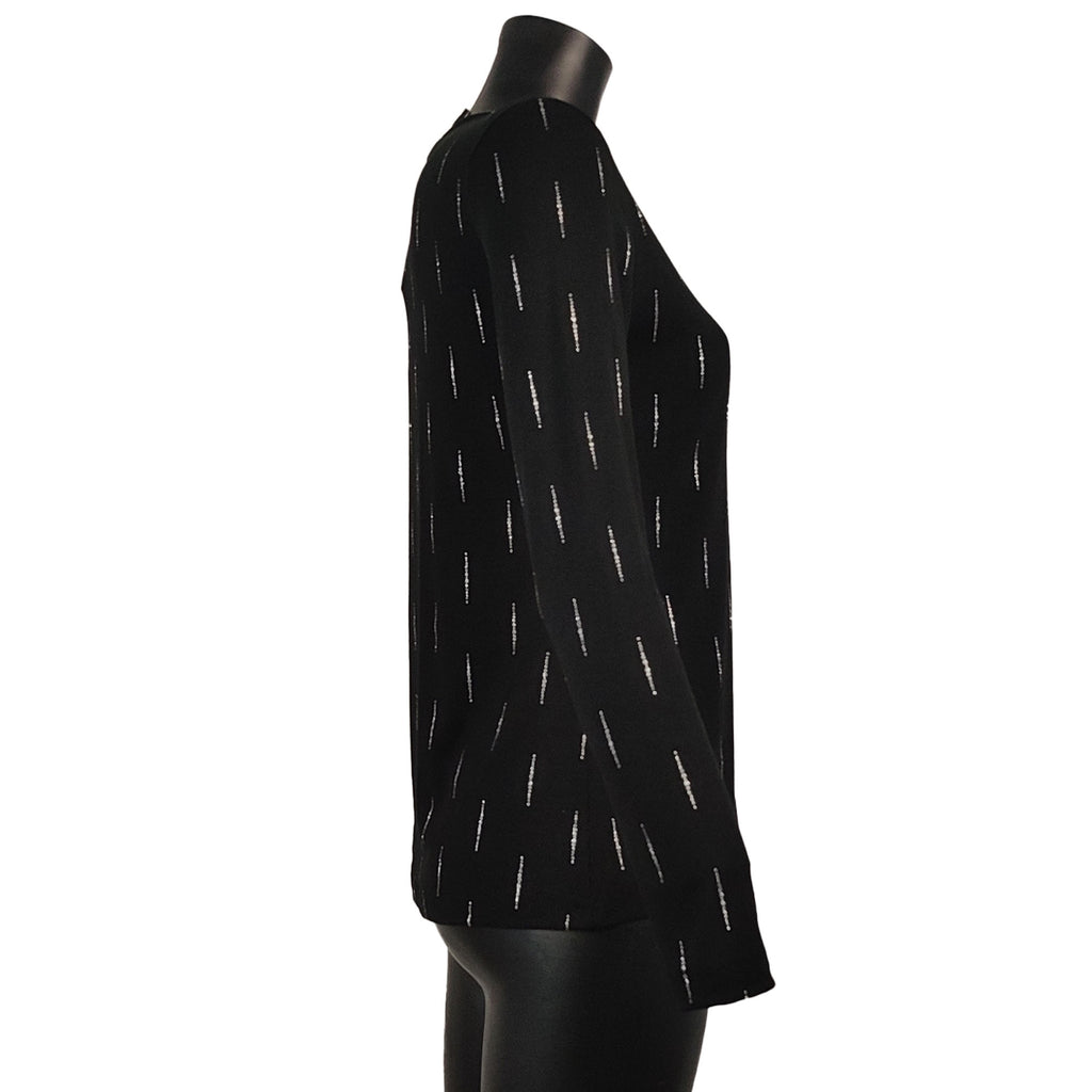 Maglia con costine glitter