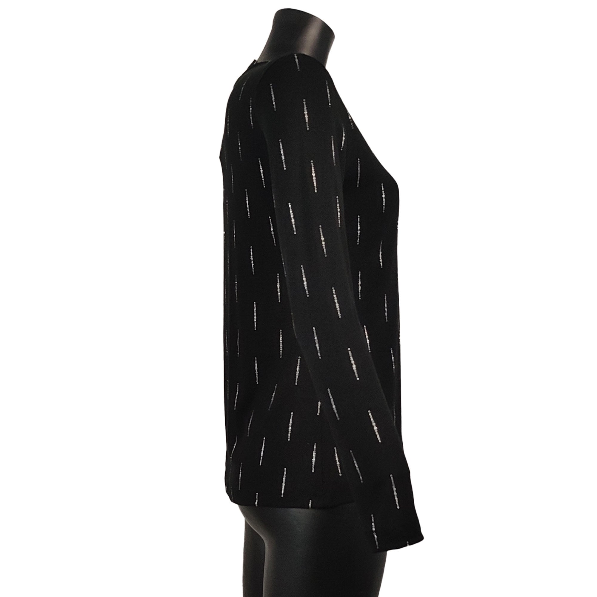 Maglia con costine glitter