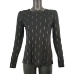 Maglia con costine glitter