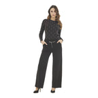 Maglia con costine glitter